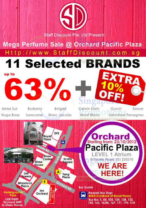 Featured image for Staff Discount Mega Perfume Sale @ Pacific Plaza 23 Oct 2012