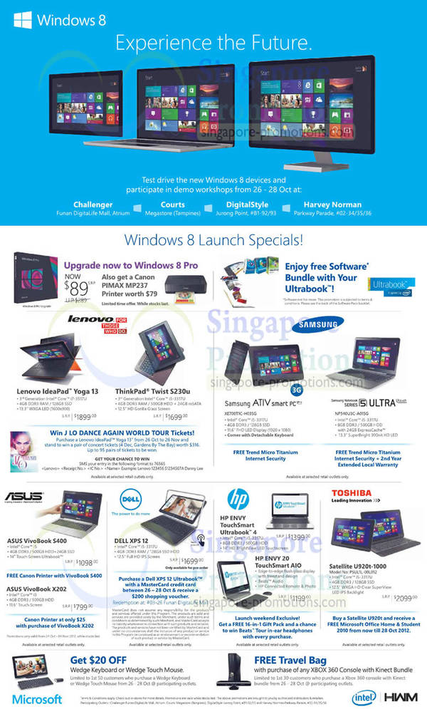 Featured image for Microsoft Windows 8 Launch Specials & Notebook Promotion Offers 27 Oct 2012