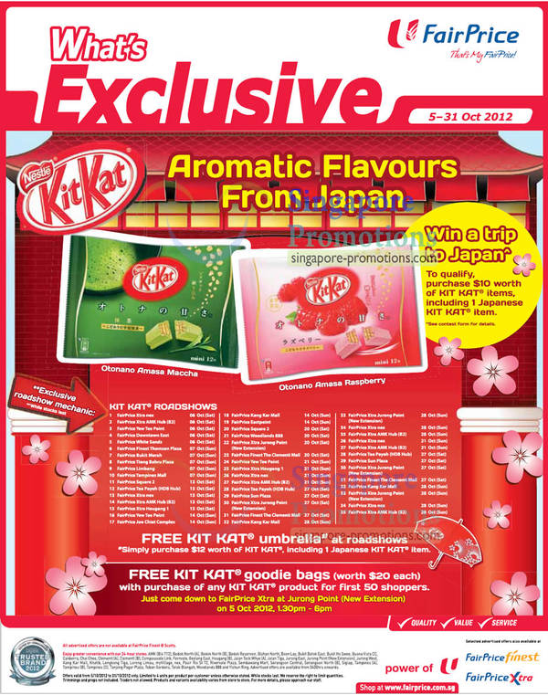 Featured image for (EXPIRED) Kit Kat Japan Flavours Now Available @ NTUC Fairprice 5 – 31 Oct 2012