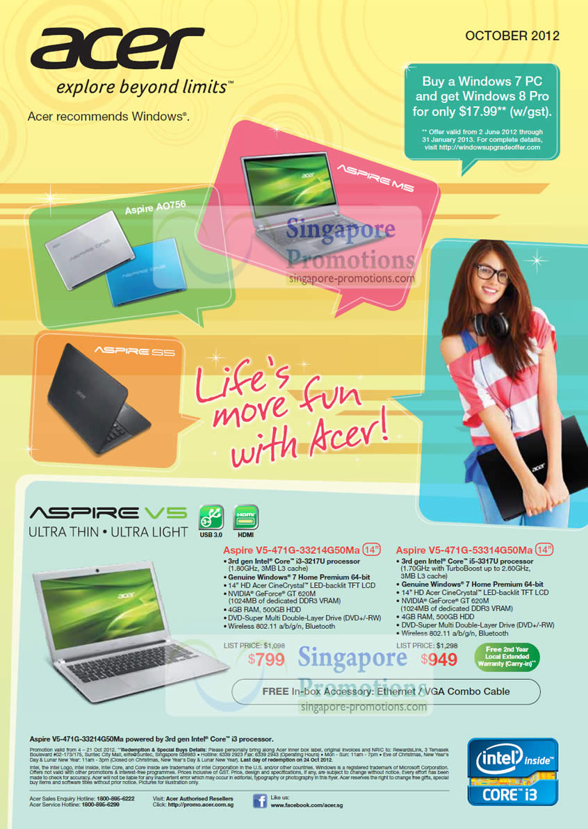 Featured image for Acer Desktop PC, All In One Desktop PC & Notebook Offers 4 - 21 Oct 2012