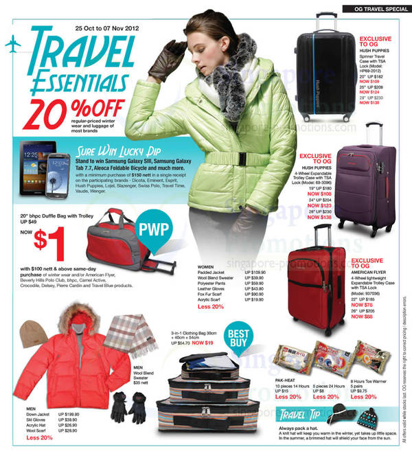 Featured image for (EXPIRED) OG 20% Off Travel Essential Fair Promotion 25 Oct – 7 Nov 2012