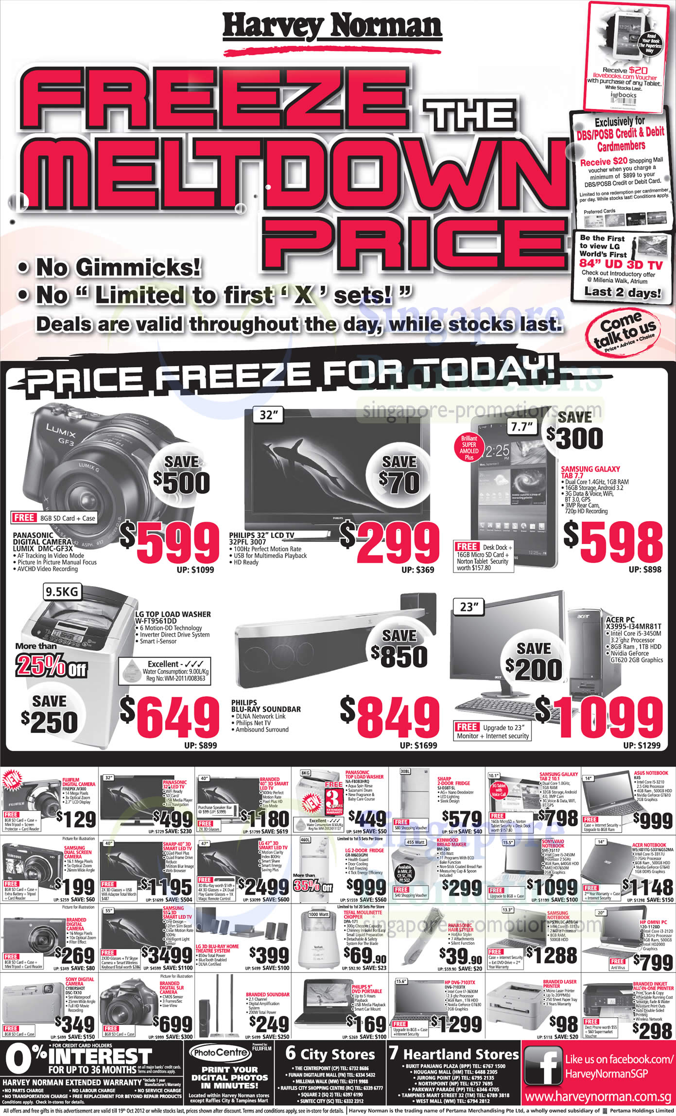 Featured image for Harvey Norman Digital Cameras, Furniture, Notebooks & Appliances Offers 13 - 19 Oct 2012