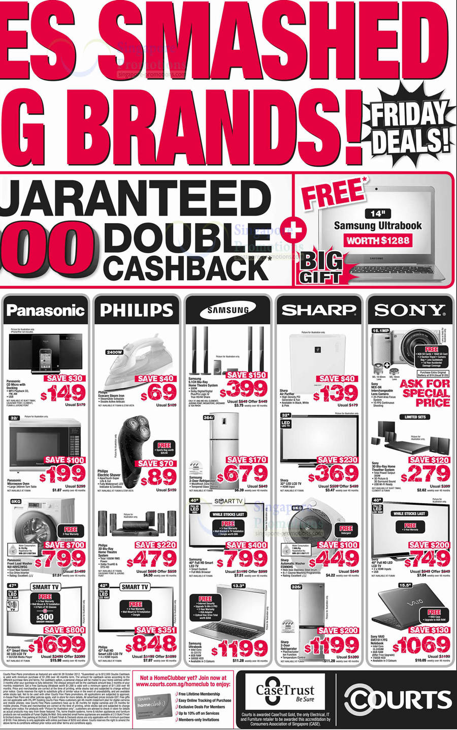 Panasonic, Philips, Samsung, Sharp, Sony, Steam Iron, Washers, Notebooks, Digital Cameras