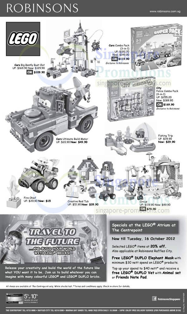 Featured image for (EXPIRED) Robinsons Lego Toys Fair @ Centrepoint 10 – 16 Oct 2012