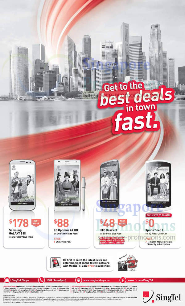 Featured image for Singtel Smartphones, Tablets, Home/Mobile Broadband & Mio TV Offers 6 – 12 Oct 2012