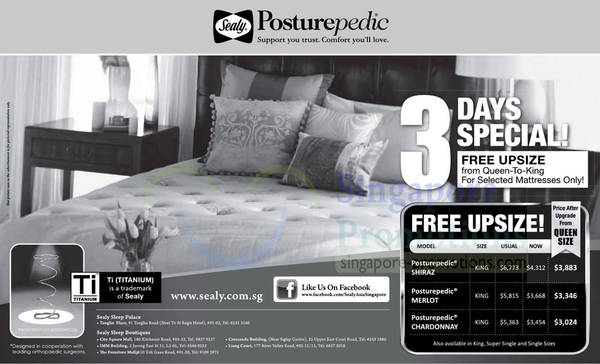 Featured image for Sealy Posturepedic Mattress Offers 12 – 14 Oct 2012