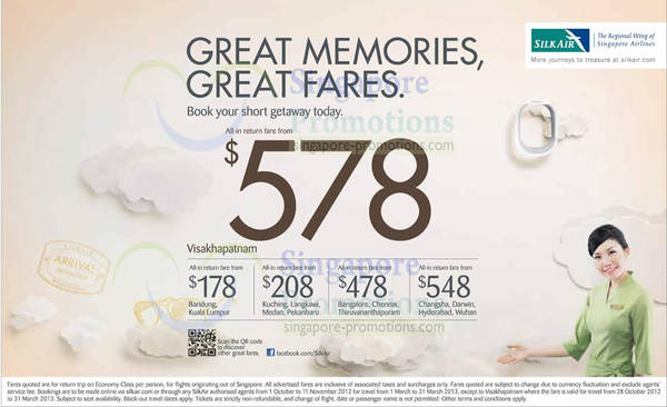 Featured image for (EXPIRED) Silkair Promotion Air Fares 1 Oct – 11 Nov 2012