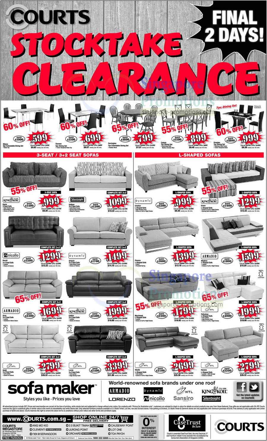 Sofa Sets, Dining, Ribera, Darwen, Carrington, Caledo, Dresden, King Koil, Silentnight, Nicollo, Dynamic