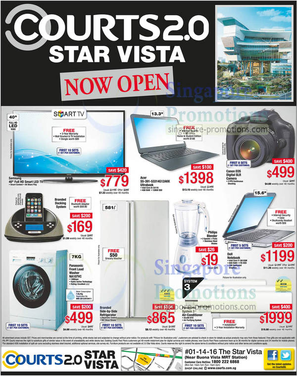 Featured image for Courts Stocktake Clearance One Day Deals & Star Vista Opening Promos 5 Oct 2012