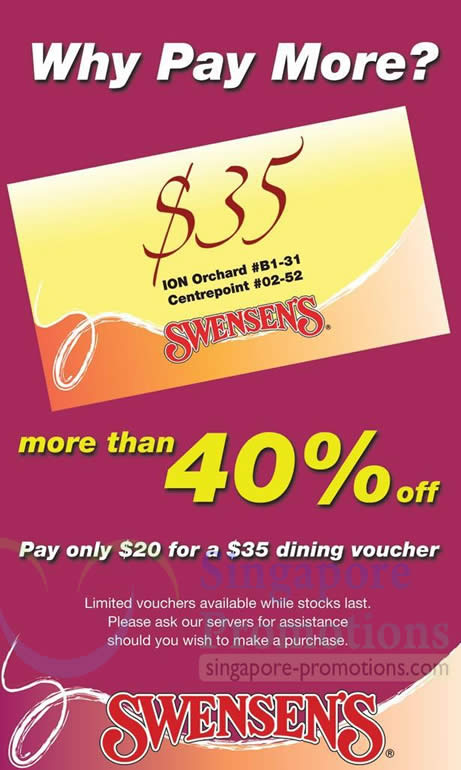 Featured image for (EXPIRED) Swensen’s 42% Off $35 Cash Voucher Promotion 15 Oct – 30 Nov 2012