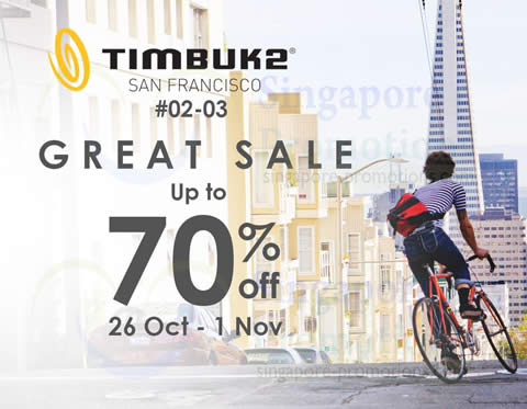Featured image for (EXPIRED) Timbuk2 Up To 70% Off @ Cineleisure 26 Oct – 1 Nov 2012