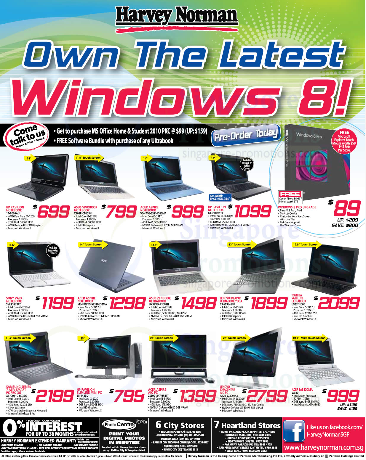 Featured image for Harvey Norman Windows 8 Tips, Notebook Offers & Philips Kitchenware Offers 25 - 31 Oct 2012