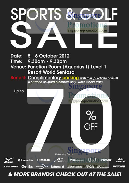 Featured image for (EXPIRED) World of Sports Sale Up To 70% Off @ Resorts World Sentosa 5 – 6 Oct 2012