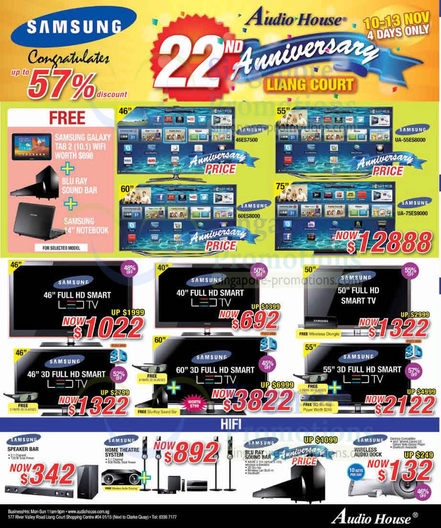 10 Nov Samsung 46ES7500 LED TV, 60ES8000, UA55ES8000, UA75ES9000