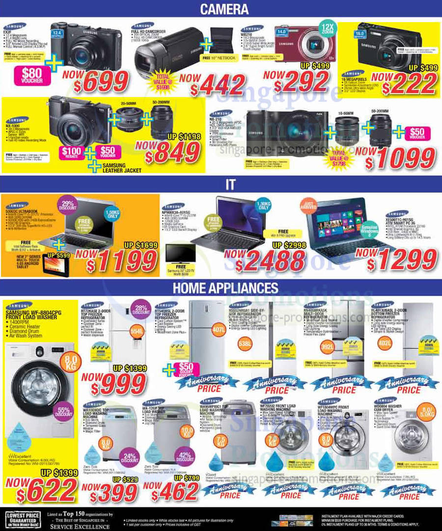 10 Nov Samsung Digital Camera, Ultrabook Notebook, ATIV Smart PC, Washer, Fridge