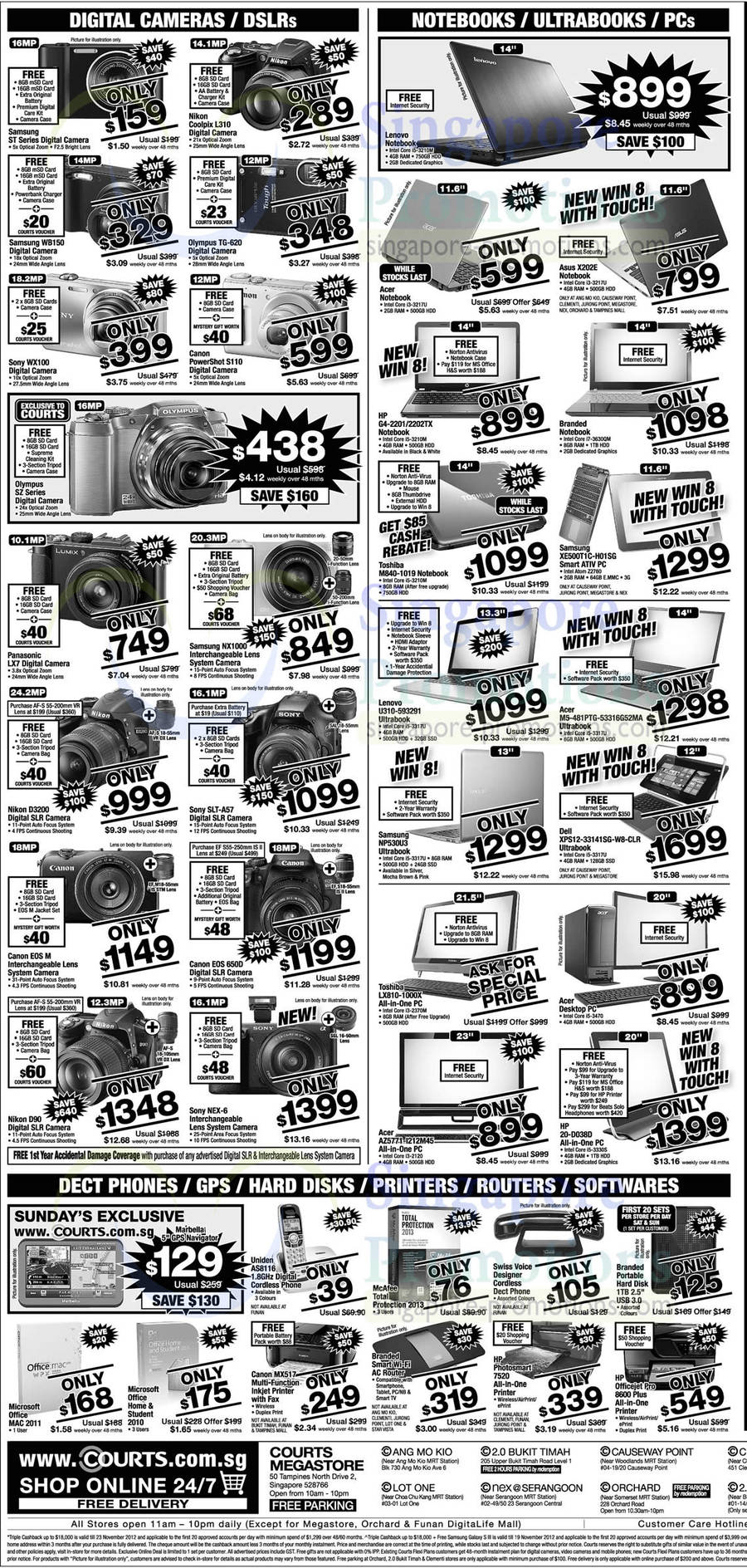 18 Nov Digital Cameras, Notebooks, AIO PCs, Nikon, Samsung, Canon, Olympus, Sony, Asus, Acer, HP, Toshiba, Dell, Microsoft Office