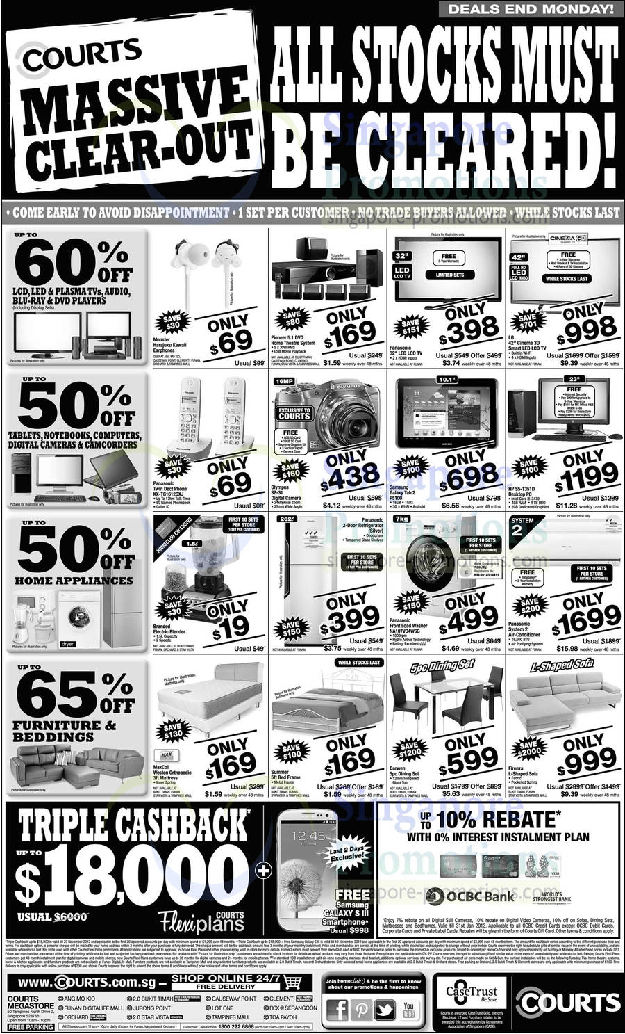 18 Nov Panasonic KX-TG1612CXJ Twin Dect Phone, Olympus SZ-31 Digital Camera, Samsung Galaxy Tab 2 P5100, HP S5-1351D Desktop PC, Panasonic NA107VC4WSG Washer