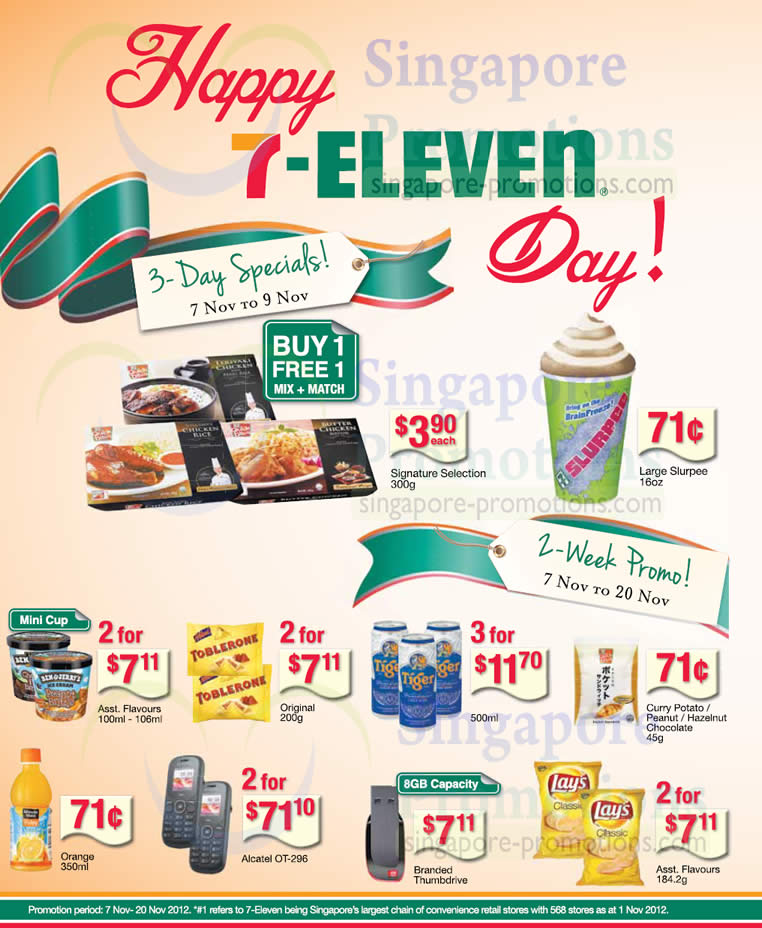 7Eleven Day Special Promotion Offers 7 20 Nov 2012