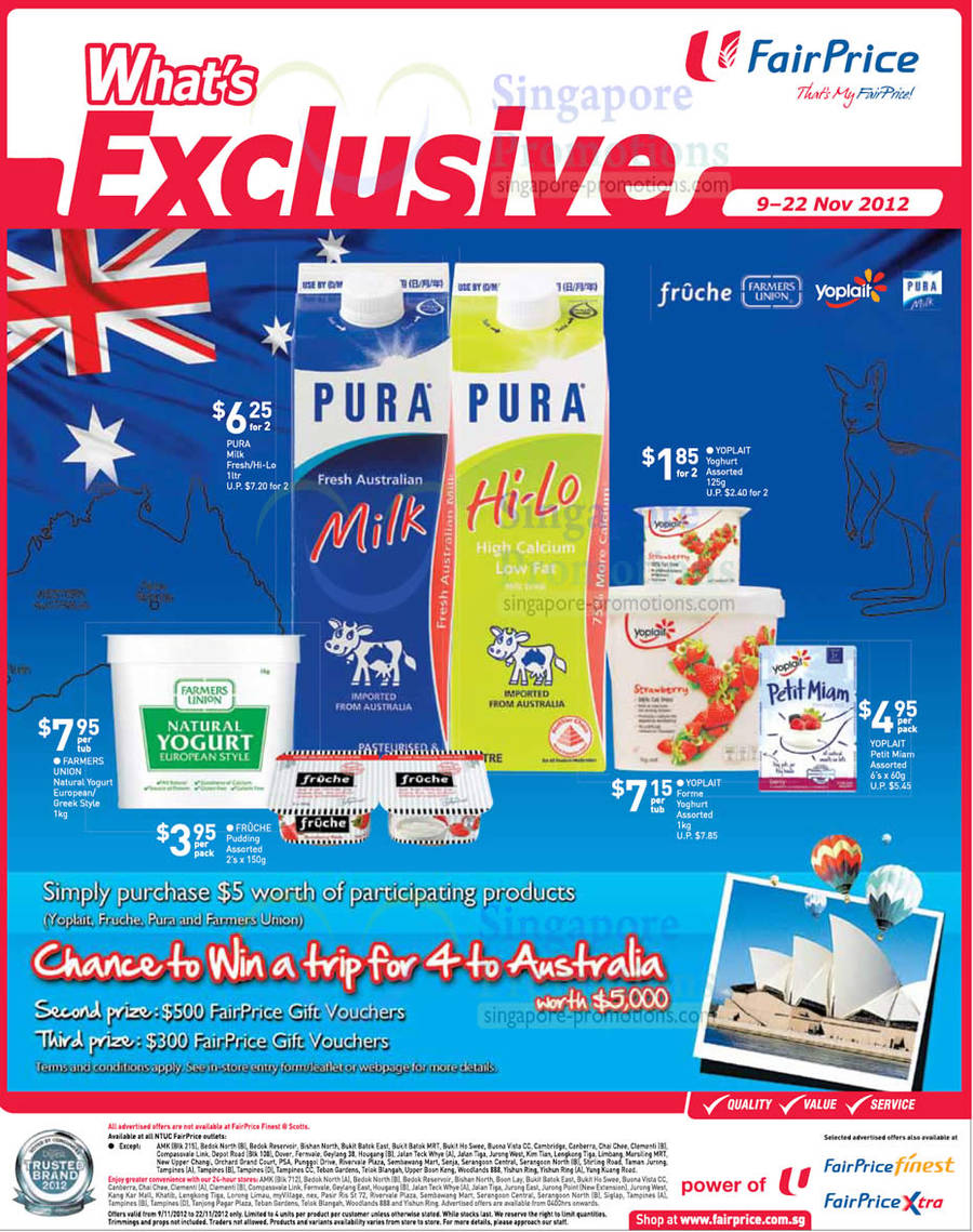 9 Nov PURA Milk Fresh, Hi-Lo, Yoplait Yoghurt, Petit Miam, Forme Yoghurt, Farmers Union Natural European, Fruche Pudding