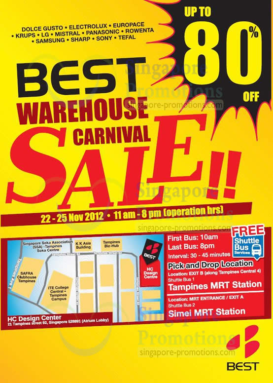 Featured image for Best Denki Warehouse Carnival Sale Up To 80% Off 22 - 25 Nov 2012