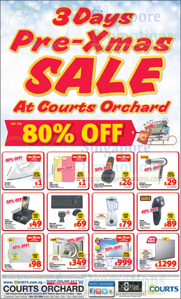 Featured image for Courts Three Day Pre Xmas Sale @ Courts Orchard 21 – 23 Nov 2012