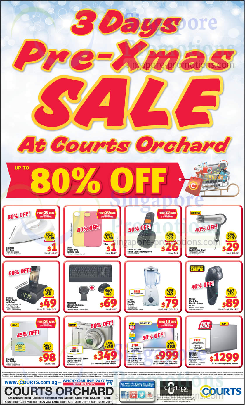 Featured image for Courts Three Day Pre Xmas Sale @ Courts Orchard 21 - 23 Nov 2012