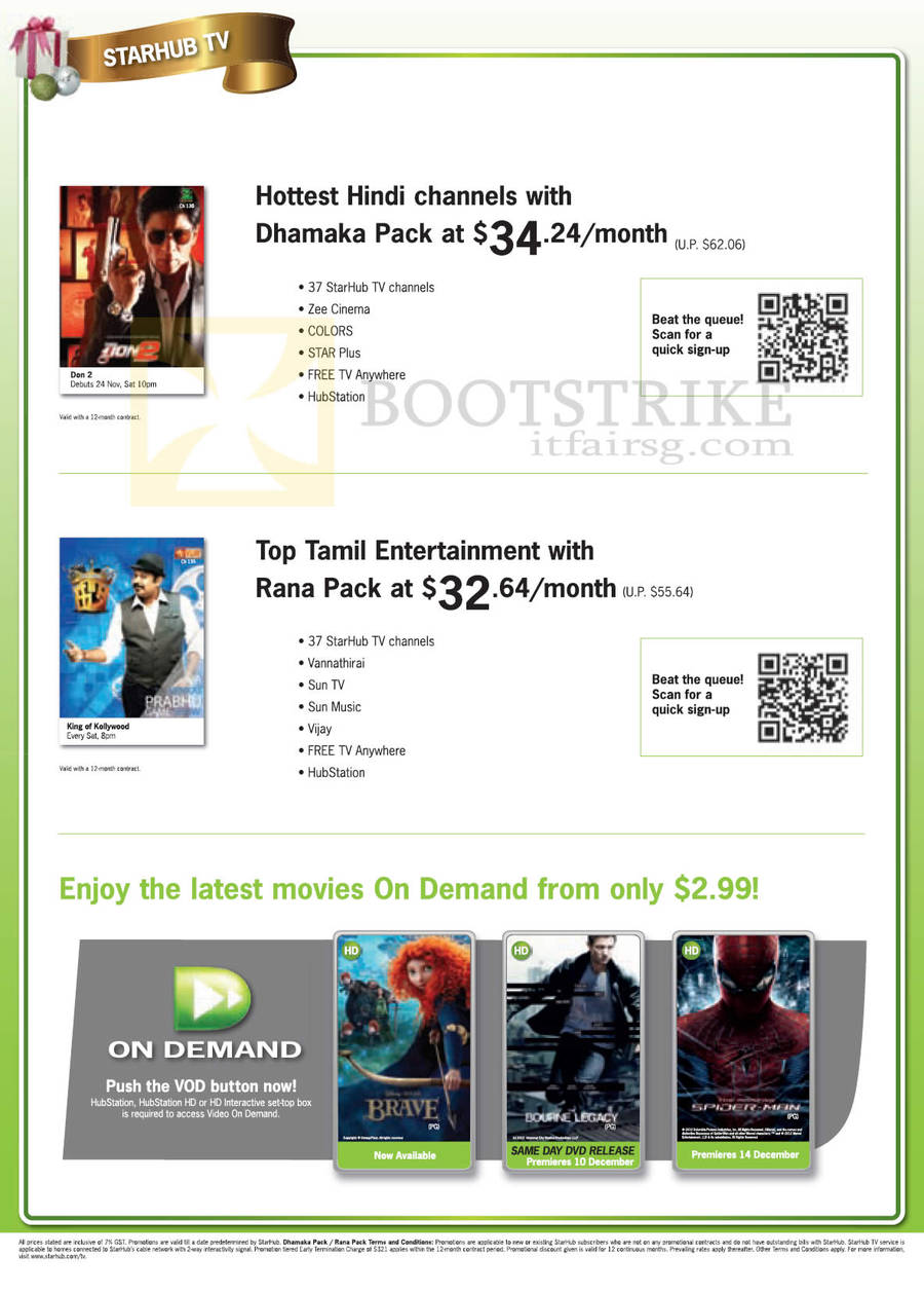 Cable TV Dhamaka Pack, Rana Pack, Movies On Demand VOD