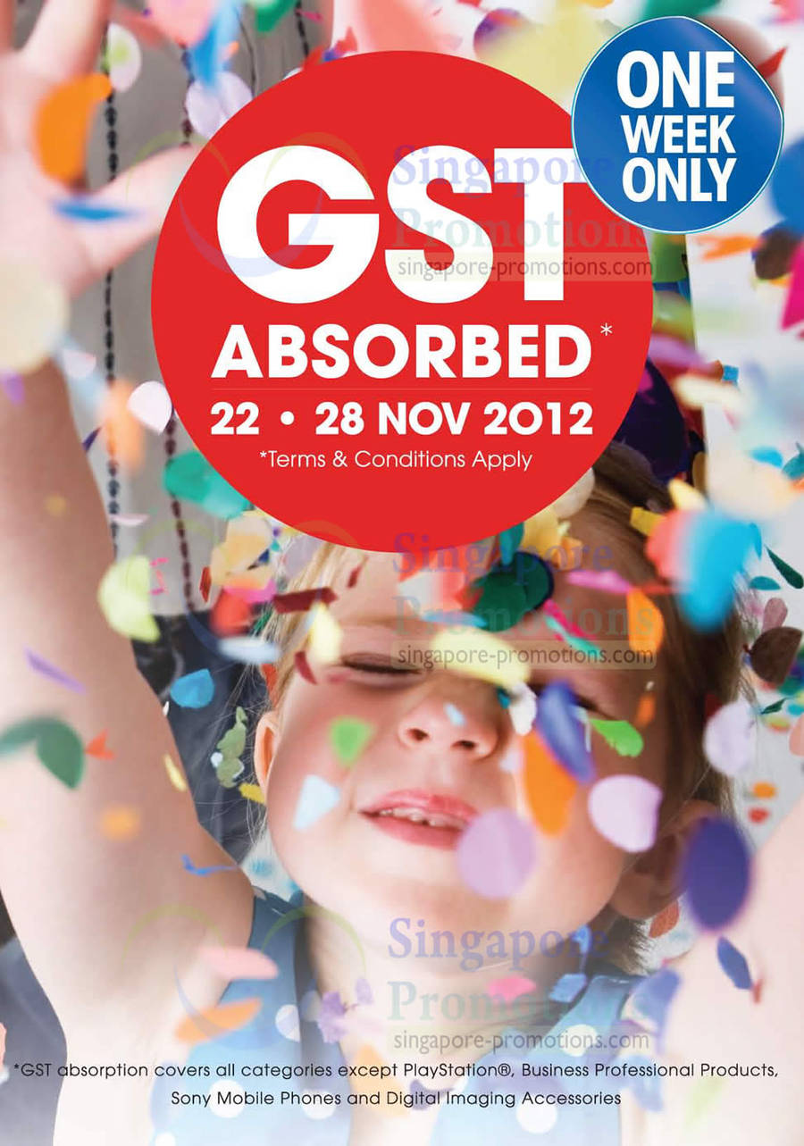 Days 2012 One week only GST Absorbed