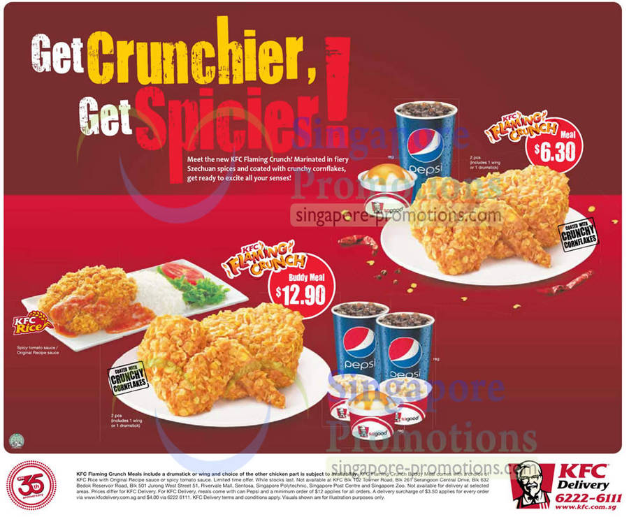 Dine In Flaming Crunch 2pc Meal, Buddy Meal