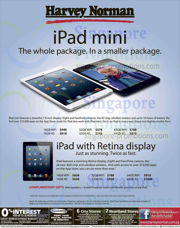 Featured image for Harvey Norman Apple iPad Mini & iPad 4 Promotion Offer 30 Nov 2012