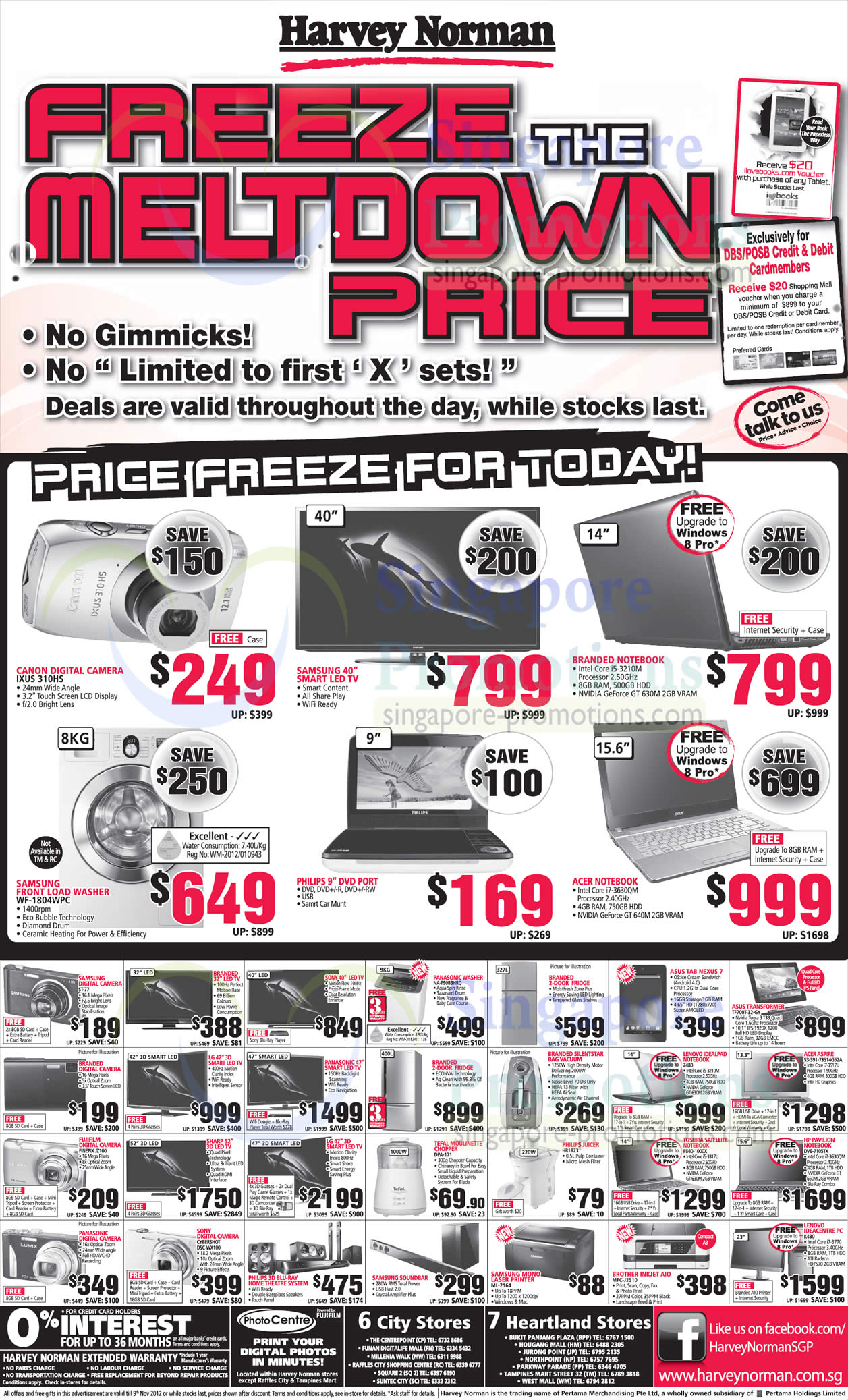 Featured image for Harvey Norman Digital Cameras, Furniture, Notebooks & Appliances Offers 3 - 9 Nov 2012