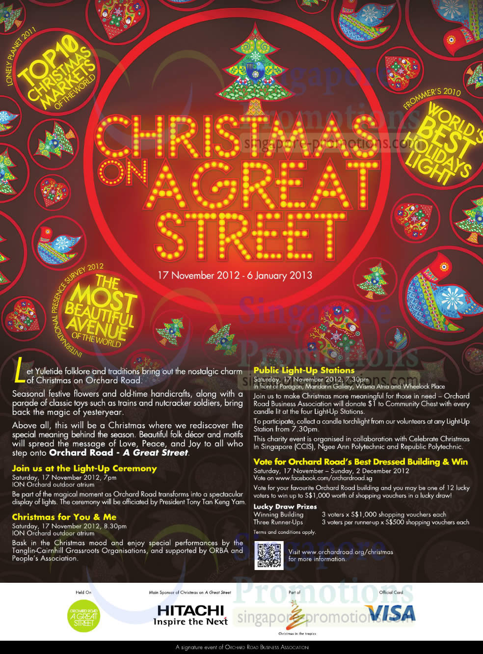 Featured image for Orchard Road Christmas Promotions & Activities 16 Nov 2012 - 6 Jan 2013