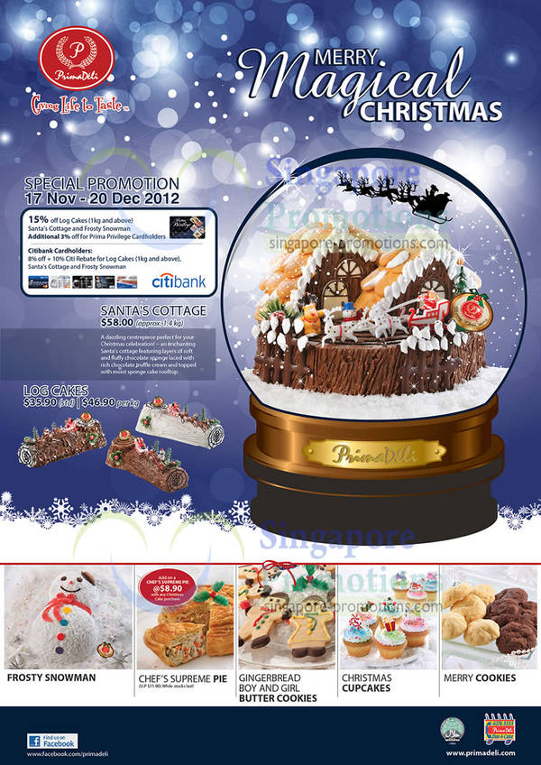 Featured image for Prima Deli 15% Off Log Cakes Promotion 17 Nov – 20 Dec 2012