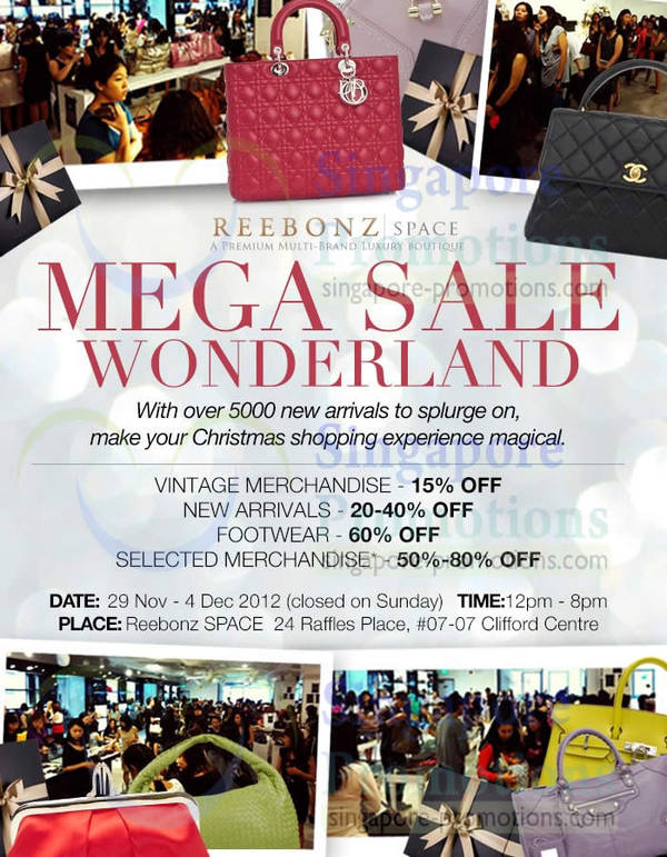 Featured image for (EXPIRED) Reebonz Mega Sale Up To 80% Off @ Clifford Centre 29 Nov – 4 Dec 2012
