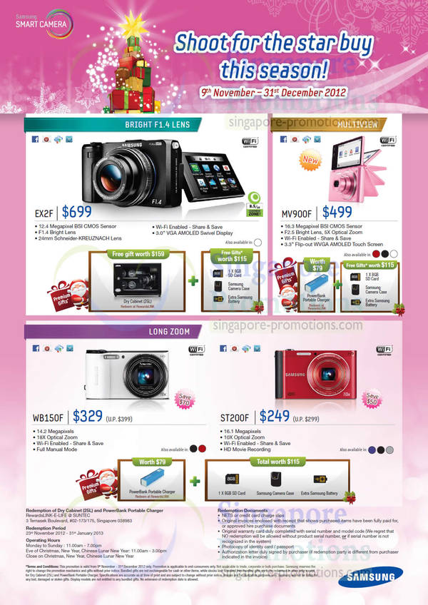 Featured image for (EXPIRED) Samsung Compact Digital Cameras Promotion Offers 9 Nov – 31 Dec 2012