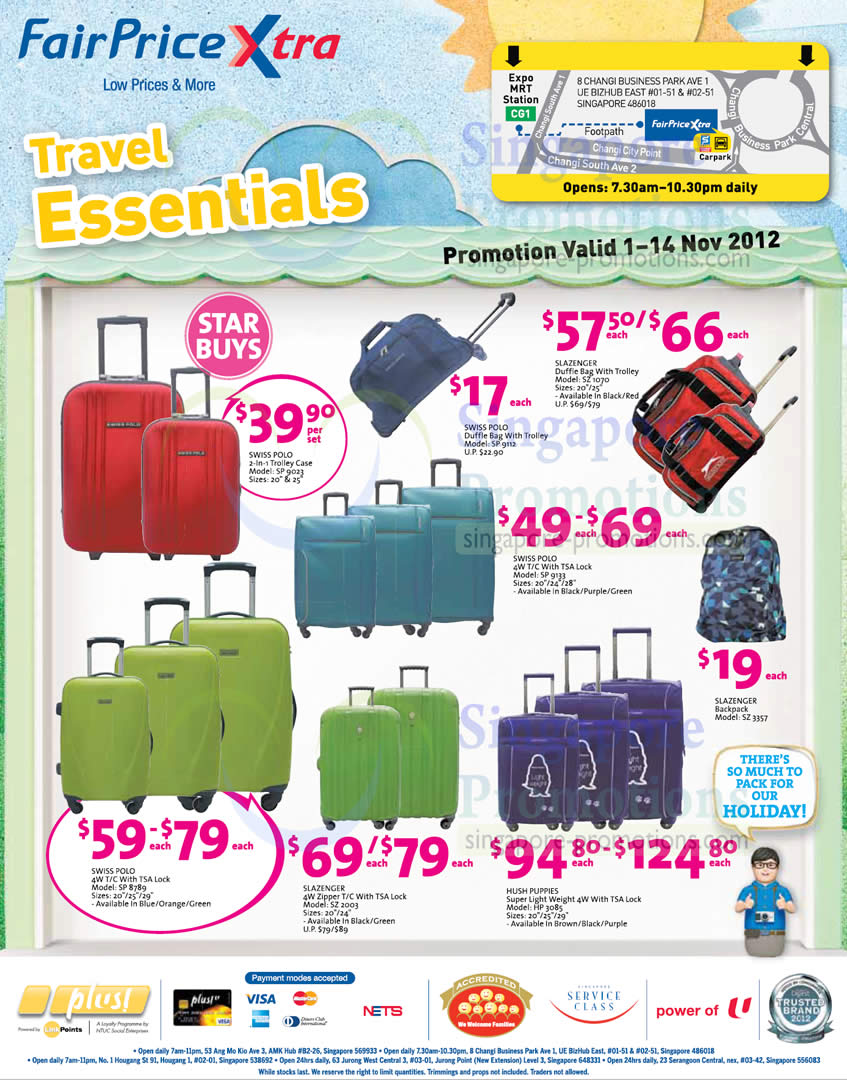 ntuc luggage sale