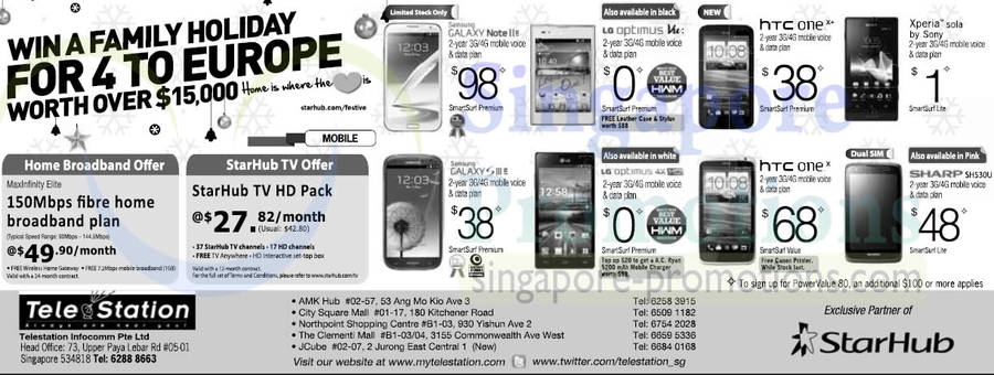 TeleStation Samsung Galaxy Note II LTE, S III LTE, LG Optimus Vu, 4X HD, HTC One X Plus, X, Sony Xperia Sola, Sharp SH530U