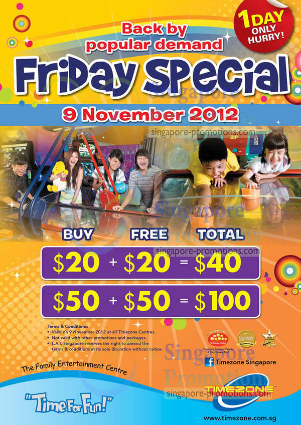 Featured image for (EXPIRED) Timezone 100% More Double Dollar Deal 9 Nov 2012