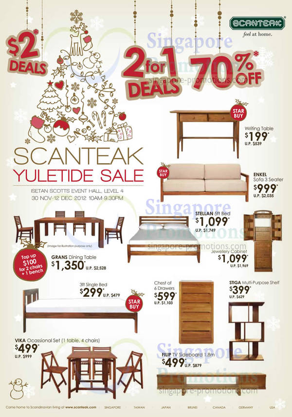 Featured image for Scanteak Yuletide Sale Promotion @ Isetan Scotts 30 Nov – 12 Dec 2012
