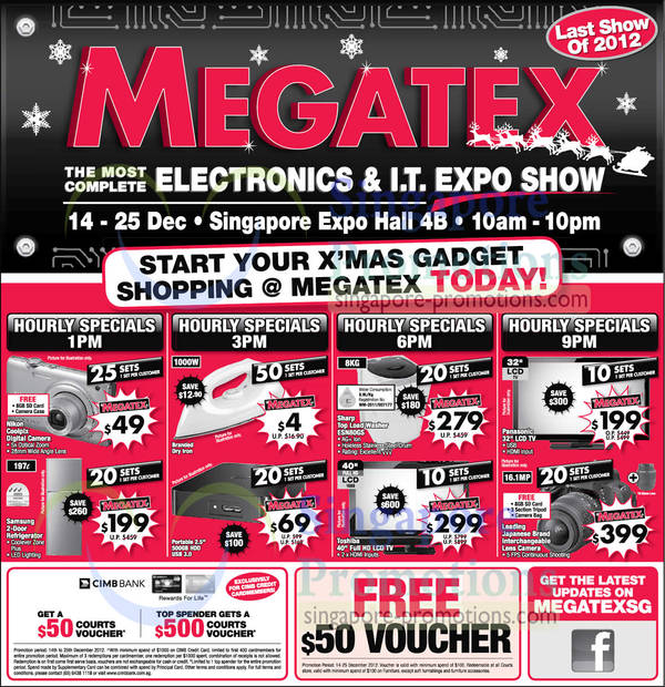 Featured image for Megatex 2012 (14 Dec) Electronics & IT Expo Show @ Singapore Expo 14 – 25 Dec 2012