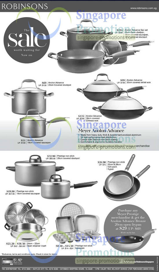 28 Dec Anolon Advance, Saucepan, Chinese Wok, Prestige Stockpot, Frypan