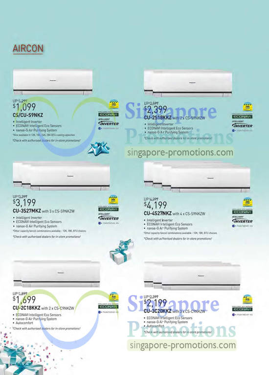 4 Jan Air-Conditioners CU-2S18KKZ, CU-4S27NKZ, CU-4S27NKZ, CU-3S27MKZ, CU-2C18KKZ, CU-2C18KKZ