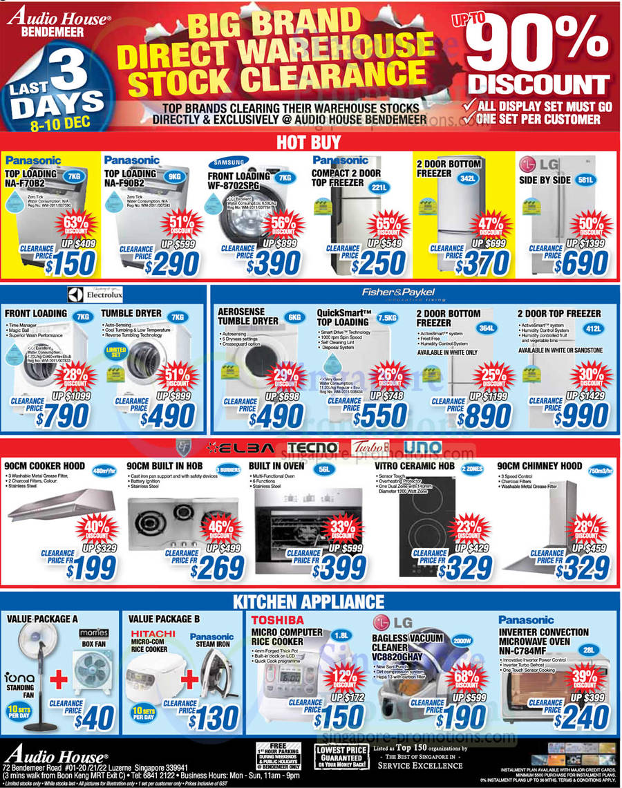 8 Dec Panasonic NA-F70B2 Washer, Panasonic NA-F90B2 Washer, Samsung WF-8702SPG Washer, LG VC8820GHAY Washer, Panasonic NN-C784MF