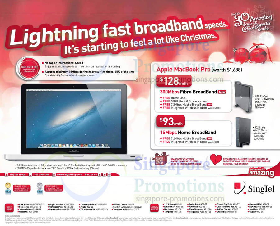 Broadband Free Apple Macbook Pro 300Mbps Fibre, 15Mbps ADSL