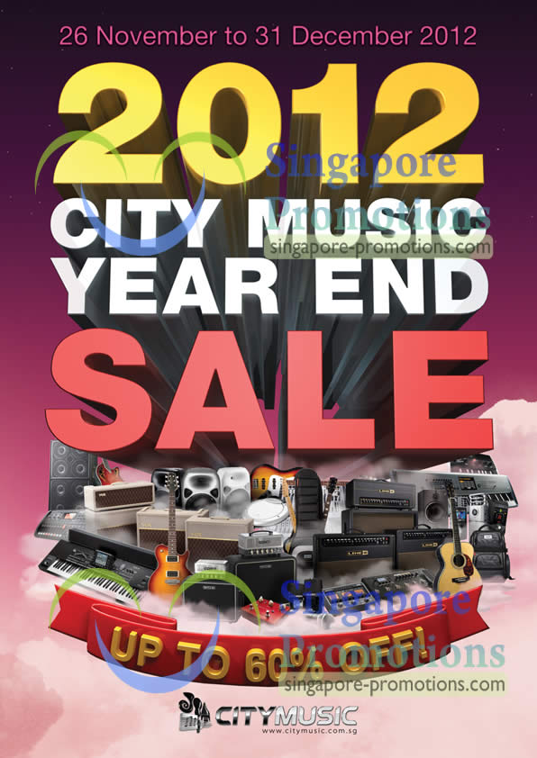 Featured image for City Music 2012 Year End Sale Up To 60% Off 26 Nov – 31 Dec 2012