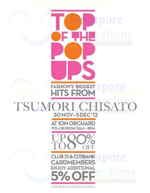Featured image for Club 21 Tsumori Chisato Up To 80% Off @ ION Orchard 30 Nov – 5 Dec 2012