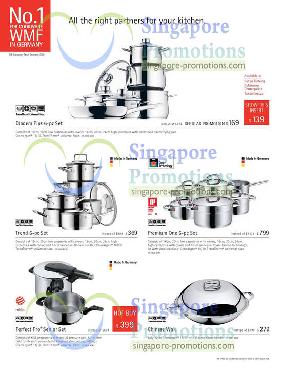 Cookware Sets, Diadem Plus, Trend, Premium One, Perfect Pro