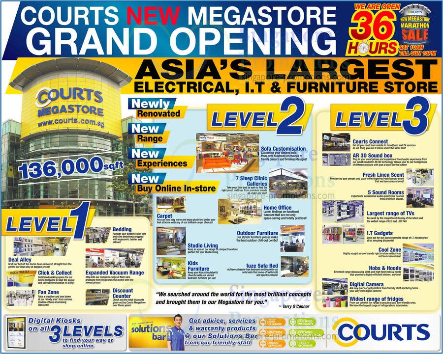 Courts New Megastore Grand Opening. Asia Largest Electrical, I.T Furniture Store