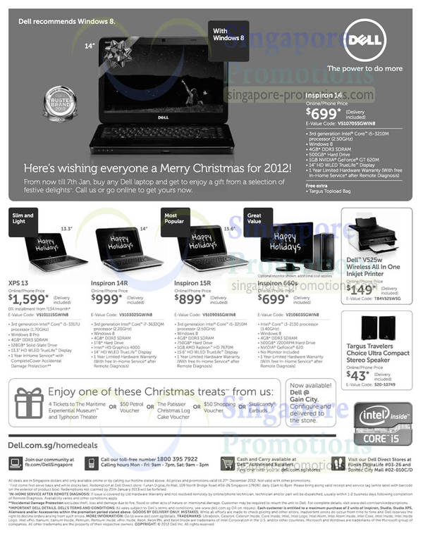 Featured image for Dell Notebooks & Accessories Promotion Offers 17 – 27 Dec 2012