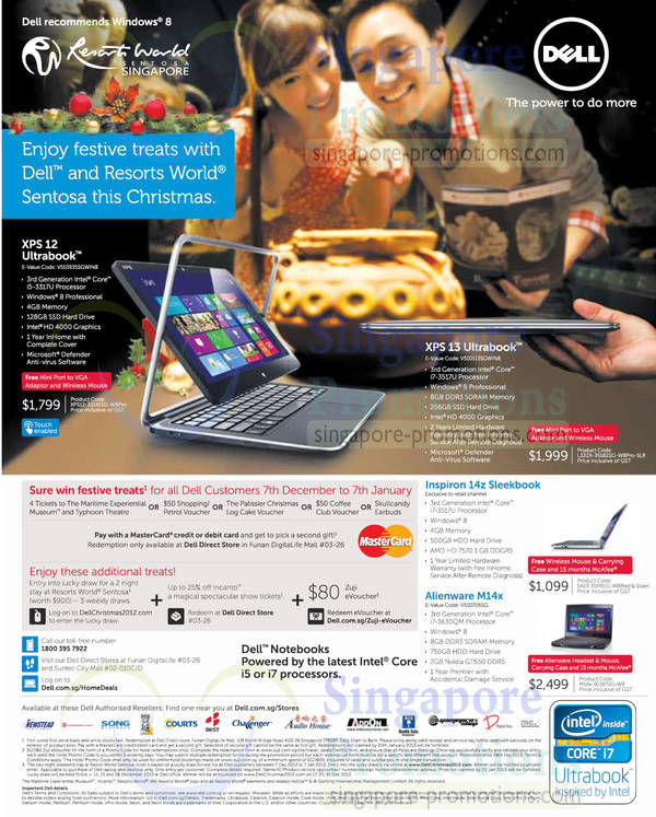 Featured image for (EXPIRED) Dell XPS & Alienware Notebooks Offers 21 – 27 Dec 2012